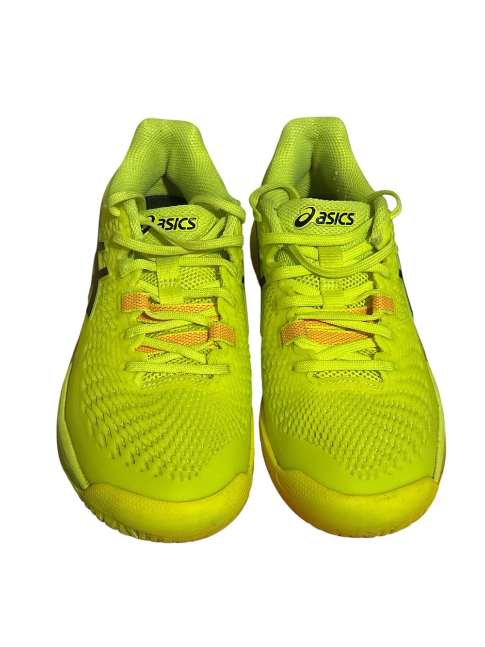 Asics Neon Yellow Athletic Running Shoes with Black Logo - Picture 3 of 7